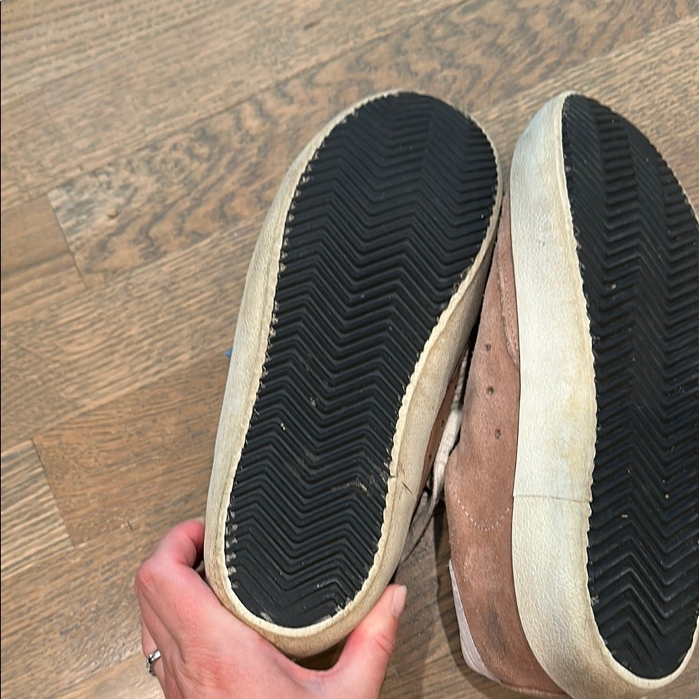 Golden Goose Blue Star Brown Sneakers with Suede Accents - Picture 6 of 7